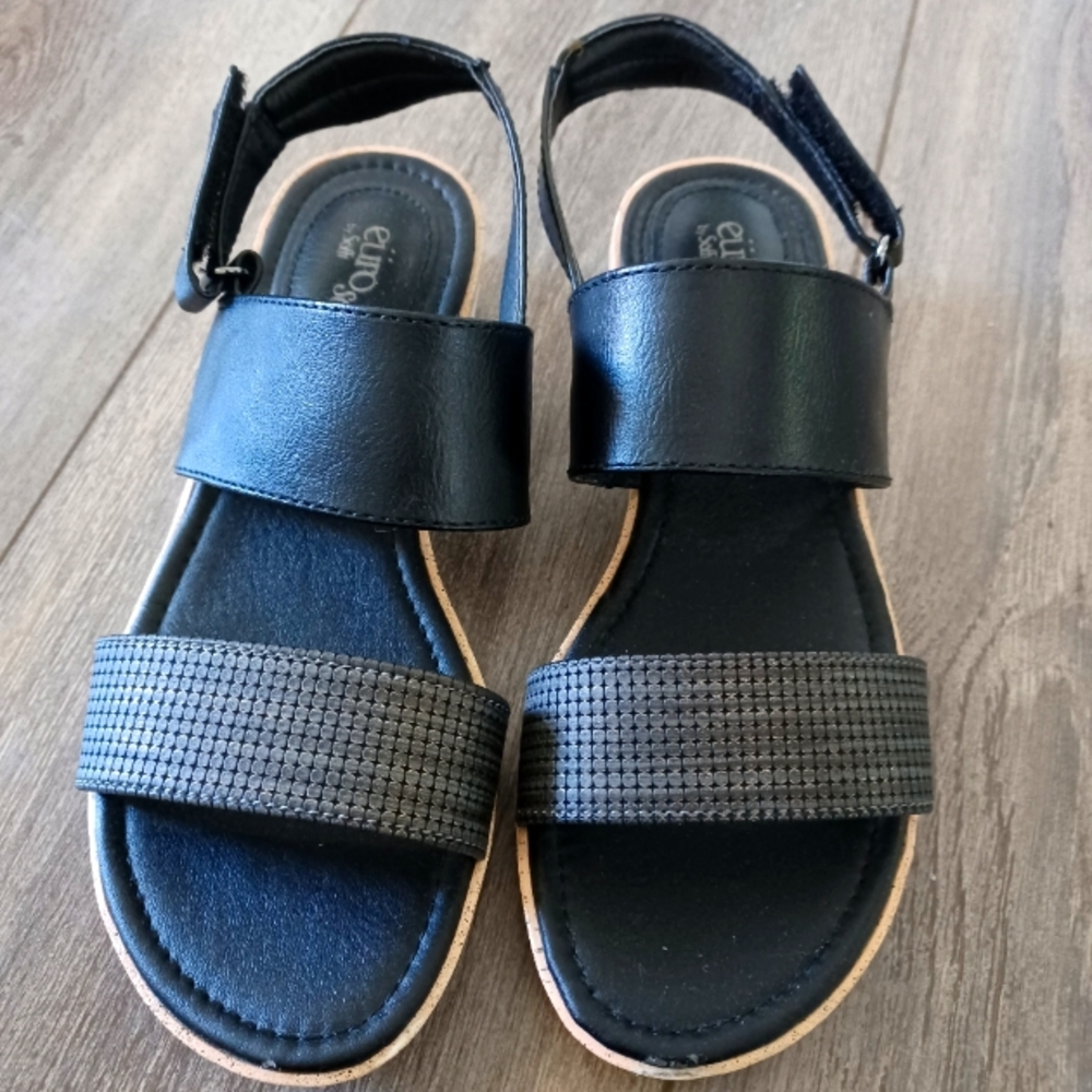 Eurosoft Sandal Blk, 6.5